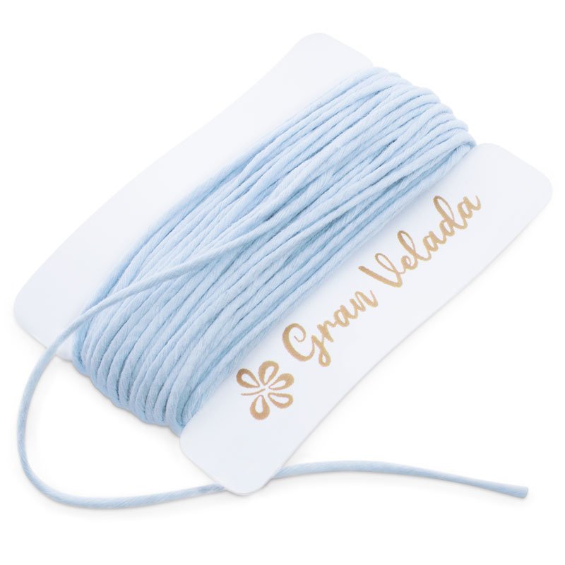 Corde bleue en coton poli