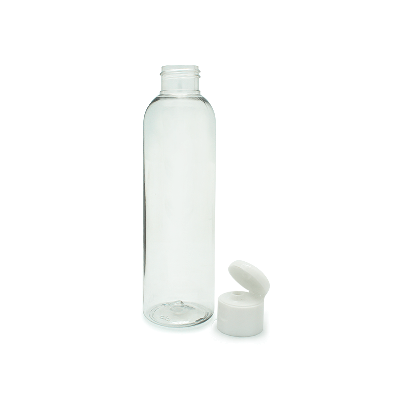 Botella pet transparente larga 150 ml tapón aluminio