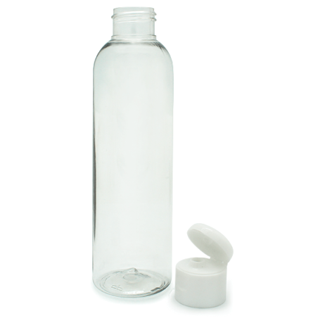 Botella pet transparente larga 150 ml tapón aluminio