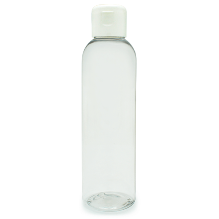 Botella pet transparente larga 150 ml tapón aluminio