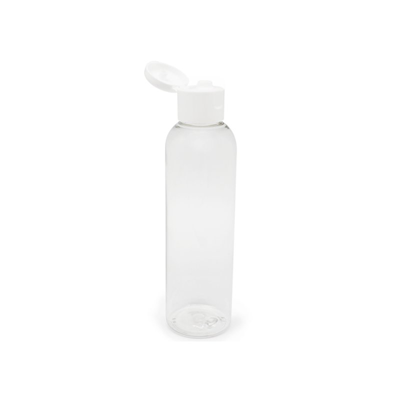 Flacon haut PET 250 ml bouchon de charnière blanc