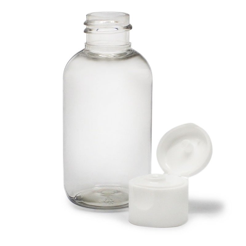 Botella pet transparente 50 ml tapón dis-top