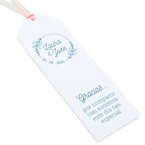 Marcapaginas personalizados corona floral Marcapaginas personalizados corona floral