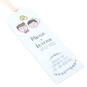 Marcapaginas personalizados novios Marcapaginas personalizados novios