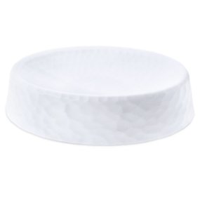 Jabonera ovalada de plastico blanca Jabonera ovalada de plastico blanca
