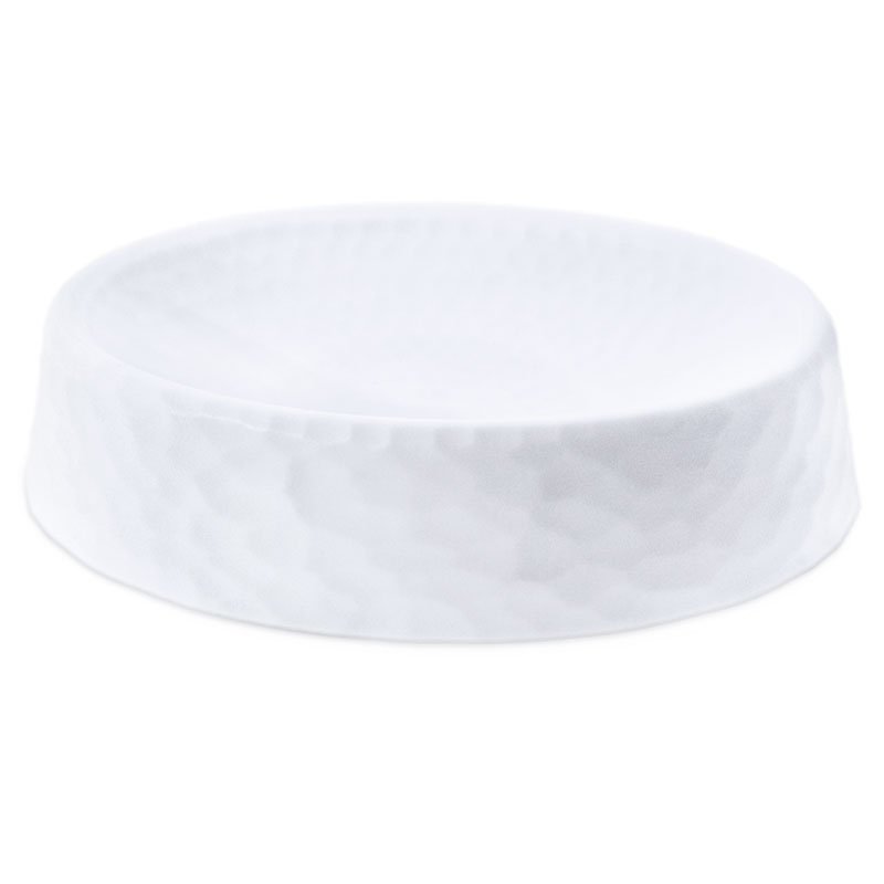 Jabonera ovalada de plastico blanca