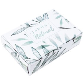 Caja para jabones estampado vegetal Caja para jabones estampado vegetal