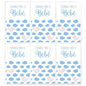 Pegatinas cuidados para el bebe