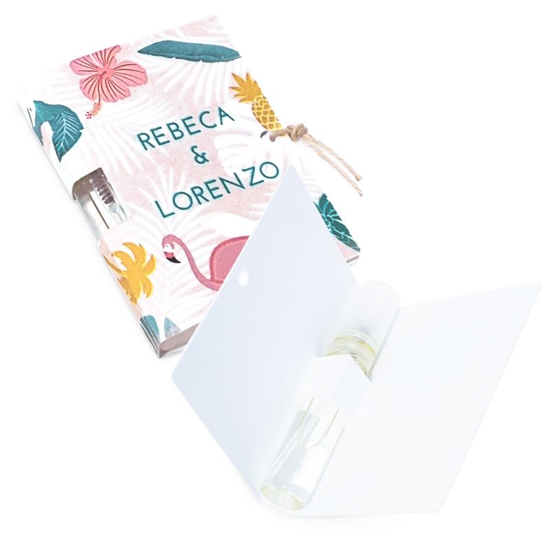 Carton tropical para mini perfumes
