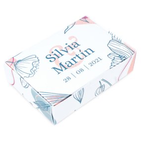 Caja personalizada con flores para jabones Caja personalizada con flores para jabones
