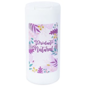 Adesivos retangulares produto natural