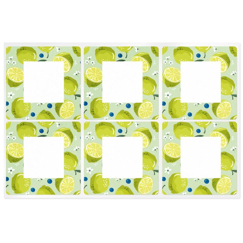 Adesivos quadrados citrus