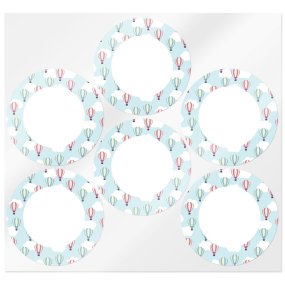 Autocolantes redondos balao de ar quente