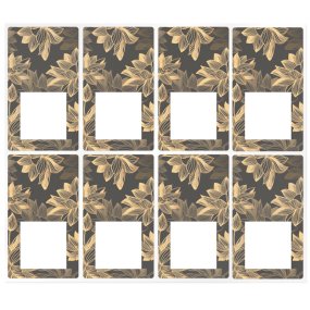 Stickers rectangulaires fleurs deluxe Stickers rectangulaires fleurs deluxe
