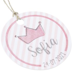 Etiquetas de papelao personalizadas crown