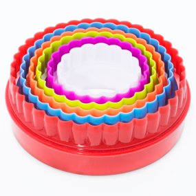 Kit de cortapastas circulos festoneados Kit de cortapastas circulos festoneados