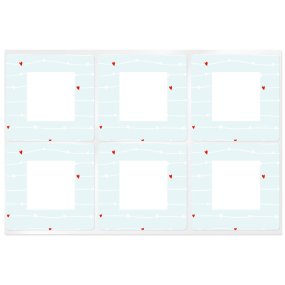 Adesivos quadrados love