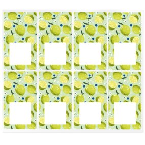 Adesivos retangulares citrus