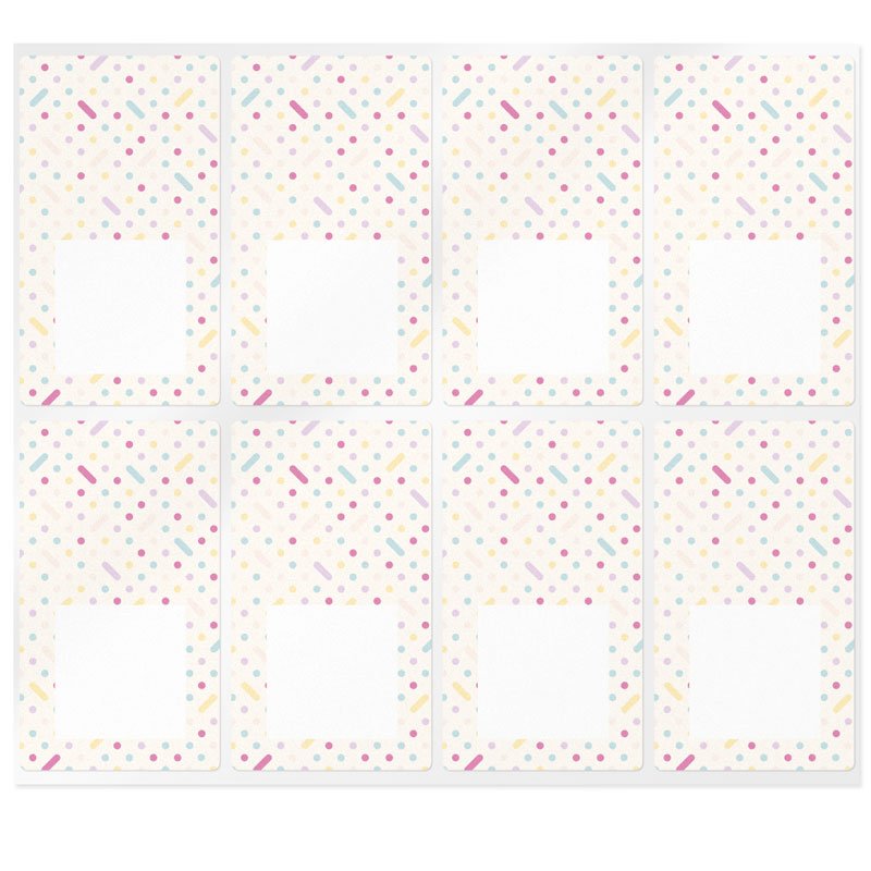 Autocollants de fête rectangulaires