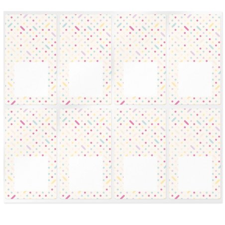 Autocollants de fête rectangulaires