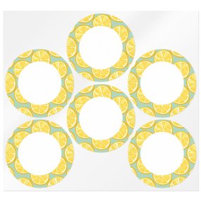 Pegatinas redondas con naranjas