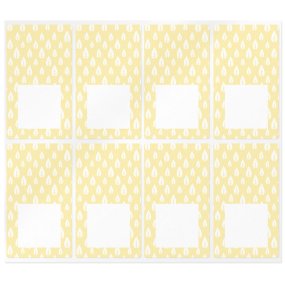 Autocollants rectangulaires orange avec feuilles Autocollants rectangulaires orange avec feuilles