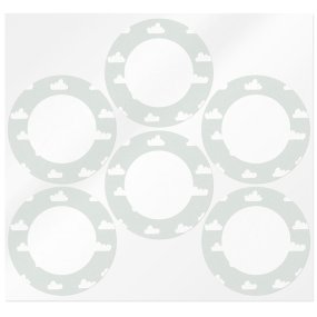 Pegatinas redondas con nubes Pegatinas redondas con nubes