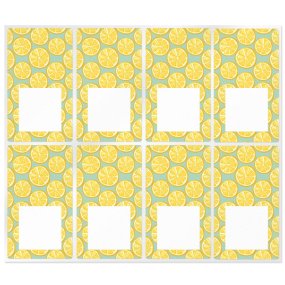 Pegatinas rectangulares con naranjas Pegatinas rectangulares con naranjas