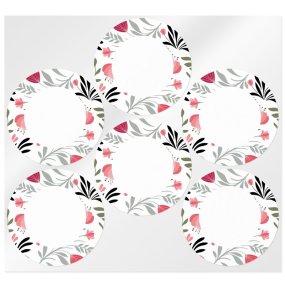 Autocolantes redondos spring