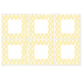 Pegatinas cuadradas naranjas con hojas Pegatinas cuadradas naranjas con hojas