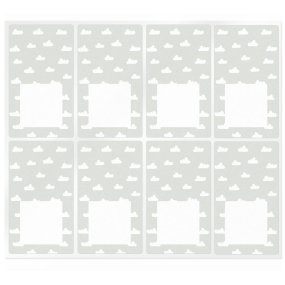 Autocollants rectangulaires avec des nuages Autocollants rectangulaires avec des nuages