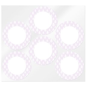 Autocollants ronds lilas avec feuilles Autocollants ronds lilas avec feuilles
