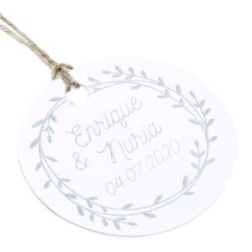 Étiquettes en carton personnalisées couronne florale Étiquettes en carton personnalisées couronne florale