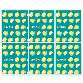Pegatinas para labiales de limon Pegatinas para labiales de limon