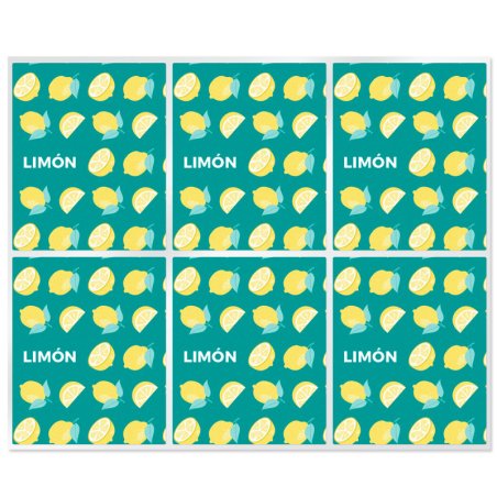 Pegatinas para labiales de limon