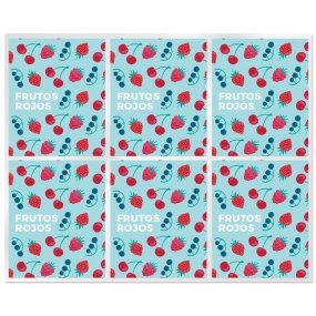 Autocollants pour rouges à lèvres aux fruits rouges