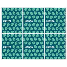 Pegatinas para labiales de menta Pegatinas para labiales de menta