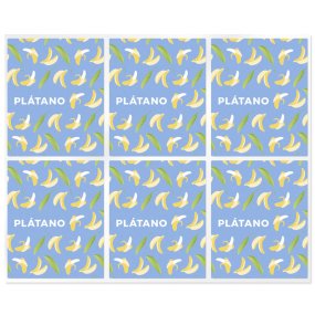 Adesivos para stick labial de banana