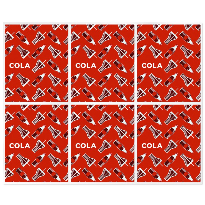 Stickers pour rouge a levres du coke