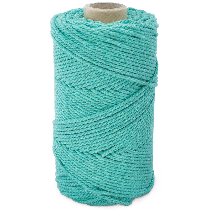 Cordon de coton de couleur menthe