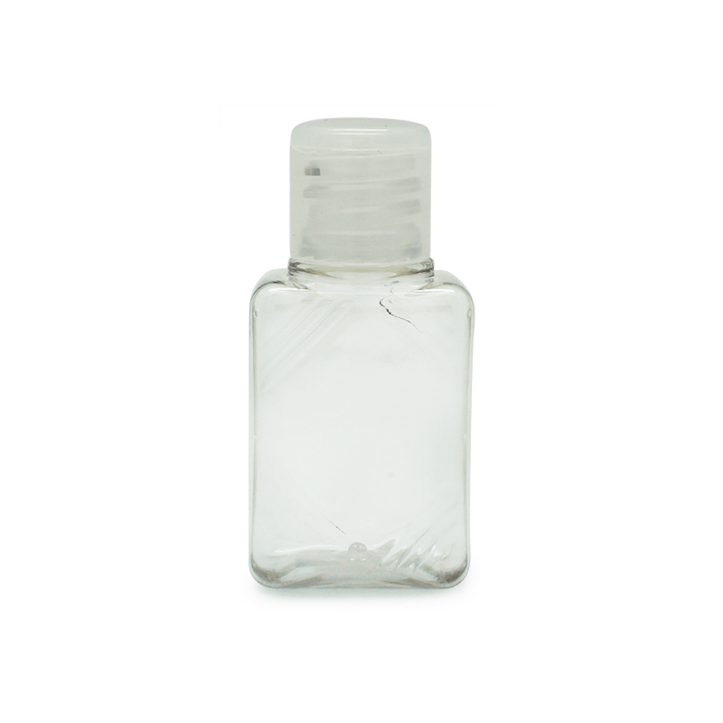 Botella PET rectangular 30 ml con tapón bisagra