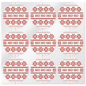 Pegatinas redondas de navidad ho ho ho Pegatinas redondas de navidad ho ho ho