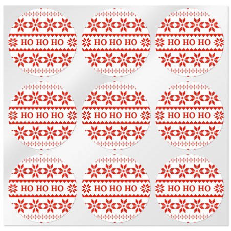 Autocollants ronds de Noël ho ho ho