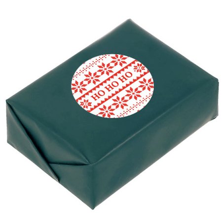 Autocollants ronds de noel ho ho ho