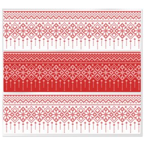 Autocollants imprimés de Noël rouges