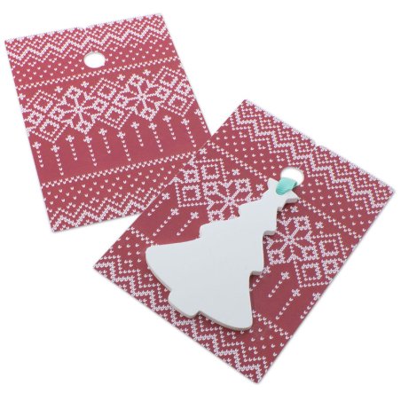 Cartão vermelho de Natal pequeno para packaging