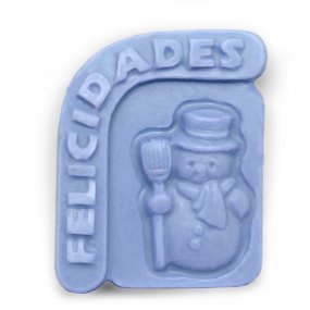 Molde para jabon muñeco de nieve felicidades Molde para jabon muñeco de nieve felicidades