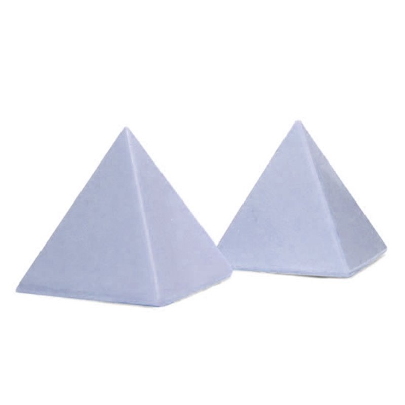 Molde 2 piramides pequeñas silicona 4,5x4,5 cm - Molde de Pirámide para hacer jabón. - Moldes Jabones Esotericos