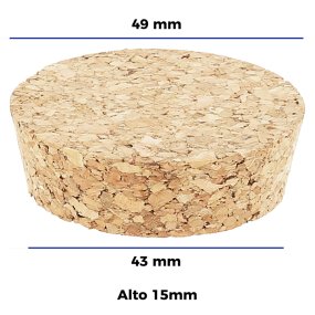 Couvercles en liège 49 x 43 x 15 mm Couvercles en liège 49 x 43 x 15 mm
