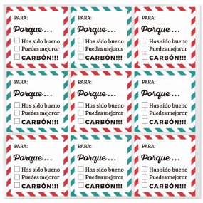 Pegatinas navideñas para regalos porque... Pegatinas navideñas para regalos porque...